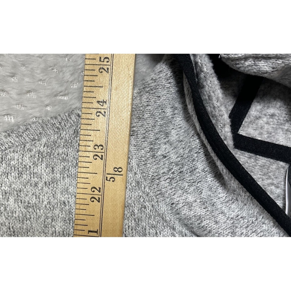 Nike Gray Therma-Fit Knit Hoodie Pullover Black Swoosh Logo Hooded‎ Size Medium - Picture 8 of 13